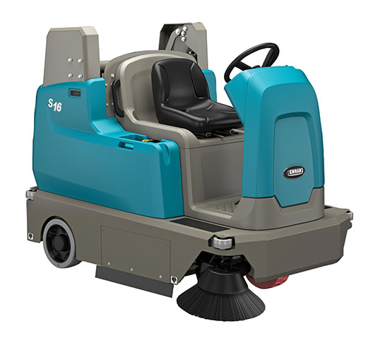 S16 Battery-Powered Compact Ride-On Sweeper alt 1